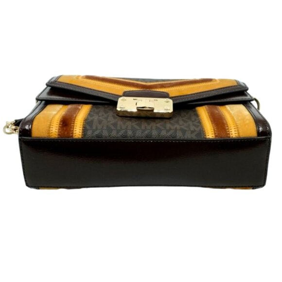 MICHAEL KORS~Kinsley~Medium Flap Crossbody Shoulder Bag~ Marigold Multi Color - Picture 4 of 8